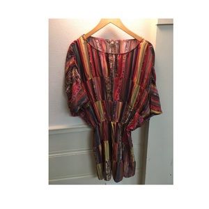 Alice and Olivia Poncho Dress Tribal Print Small